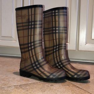 Burberry rain boots